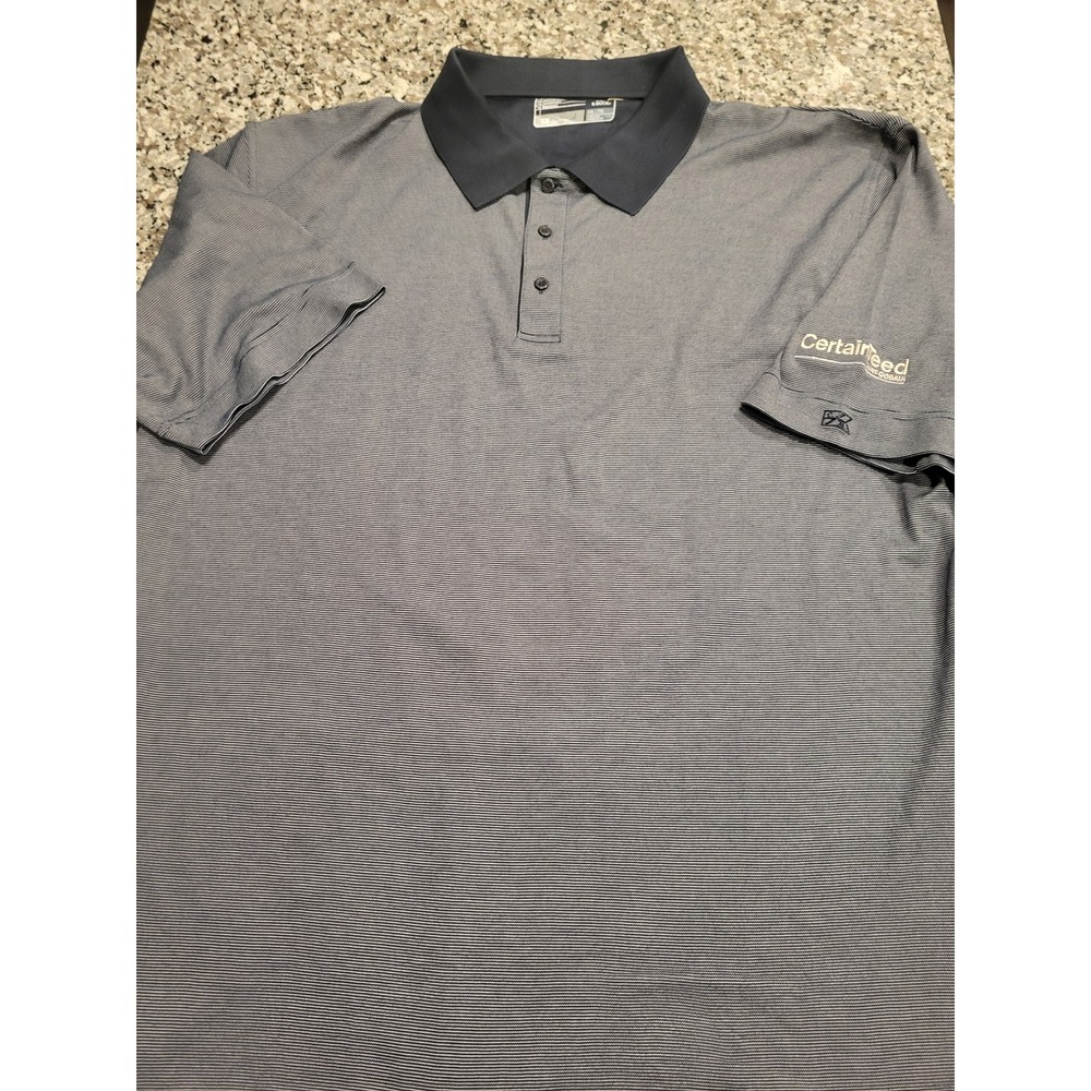 Cutter&Buck CB‎ DryTec Mens XXL Golf Polo CertainTeed Logo Short Sleeve Gray